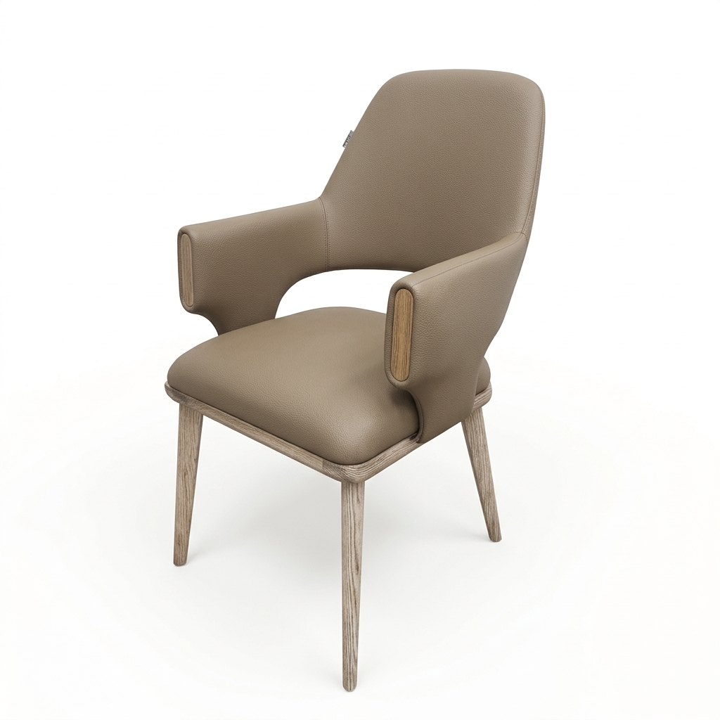 High Back Fabric & Leatherette Chair – FX-12050