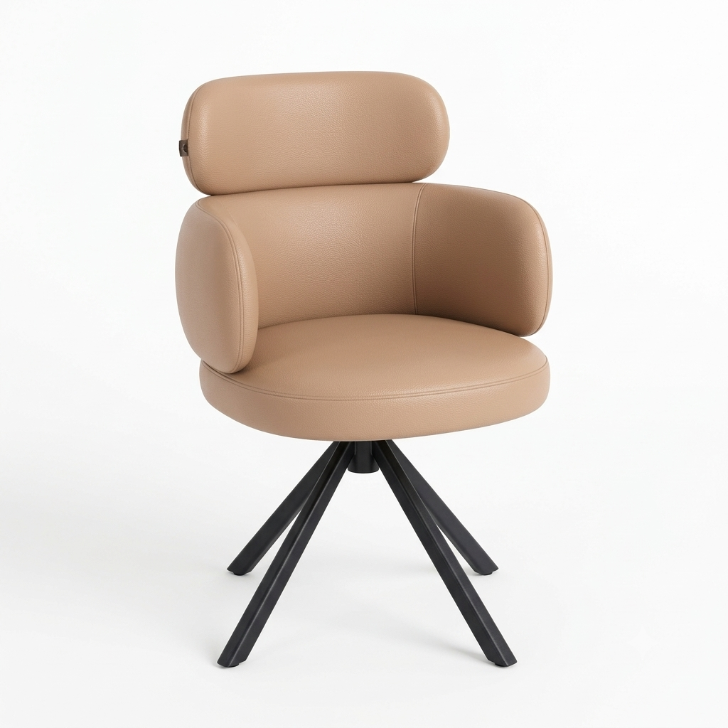 Fixed Mechanism Fabric & Leatherette Chair – FX-12022